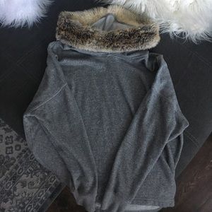 Aerie | cowl neck grey sweatshirt